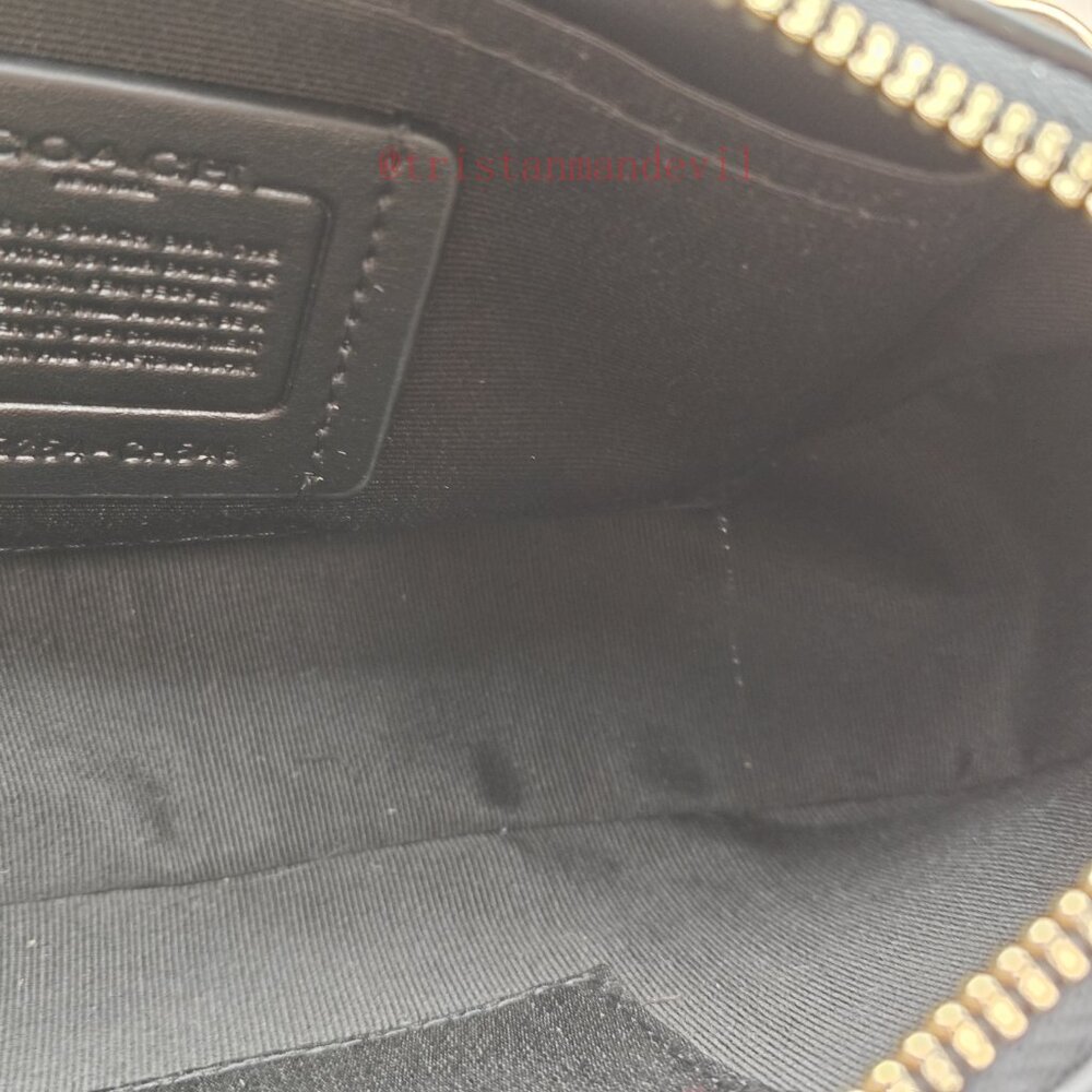 Coach Brown Signature Canvas Crossbody Bag with Gold Hardware - Picture 10 of 15
